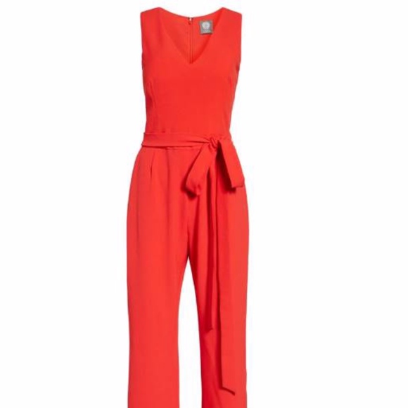 vince camuto tie front jumpsuit
